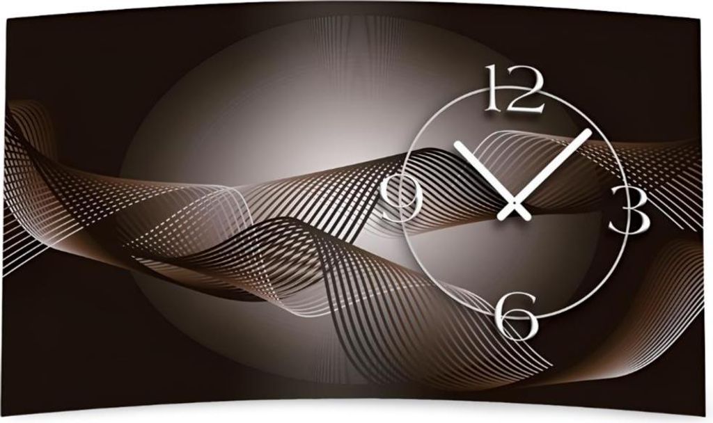 Digital Designer Art abstrakt sw Designer Wanduhr abstrakt modernes Wanduhren Design leise kein ticken DIXTIME 3DS-0413