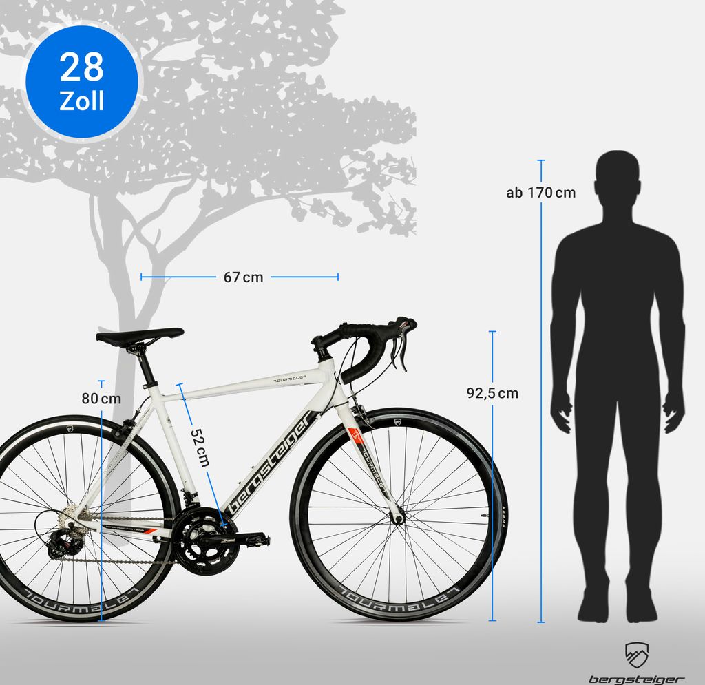 Bergsteiger Tourmalet 28 Zoll Rennrad, Aluminium Gravelbike Produktbild 6