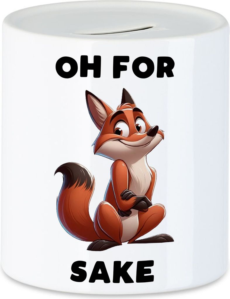 Oh for Fox Sake Fuchs Spardose Humor Fluchen Umschreibung British