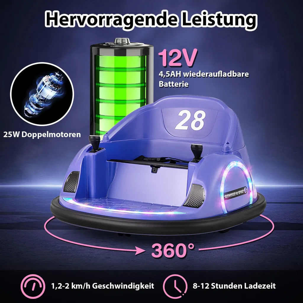 Mini voiture électrique sécurisée pour bébé de 18 mois avec télécommande
