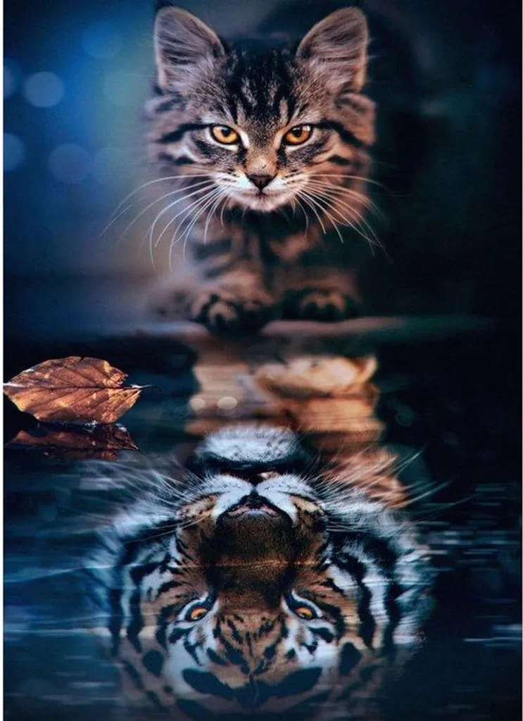 Broderie diamant chat 30x40 cm - Kit Diamond Painting complet Art
