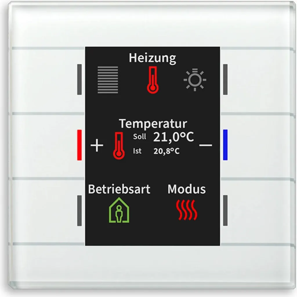 Interrupteur KNX avec sonde de température MDT Glastaster II blanc