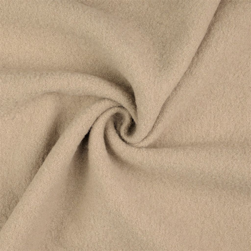 Walkloden LAURA Natur Uni, 385 g/m², ca. 0,5 m lang, ca. 1,46 m - 1,48 m breit, Stoffe Meterware, 100 % Wolle