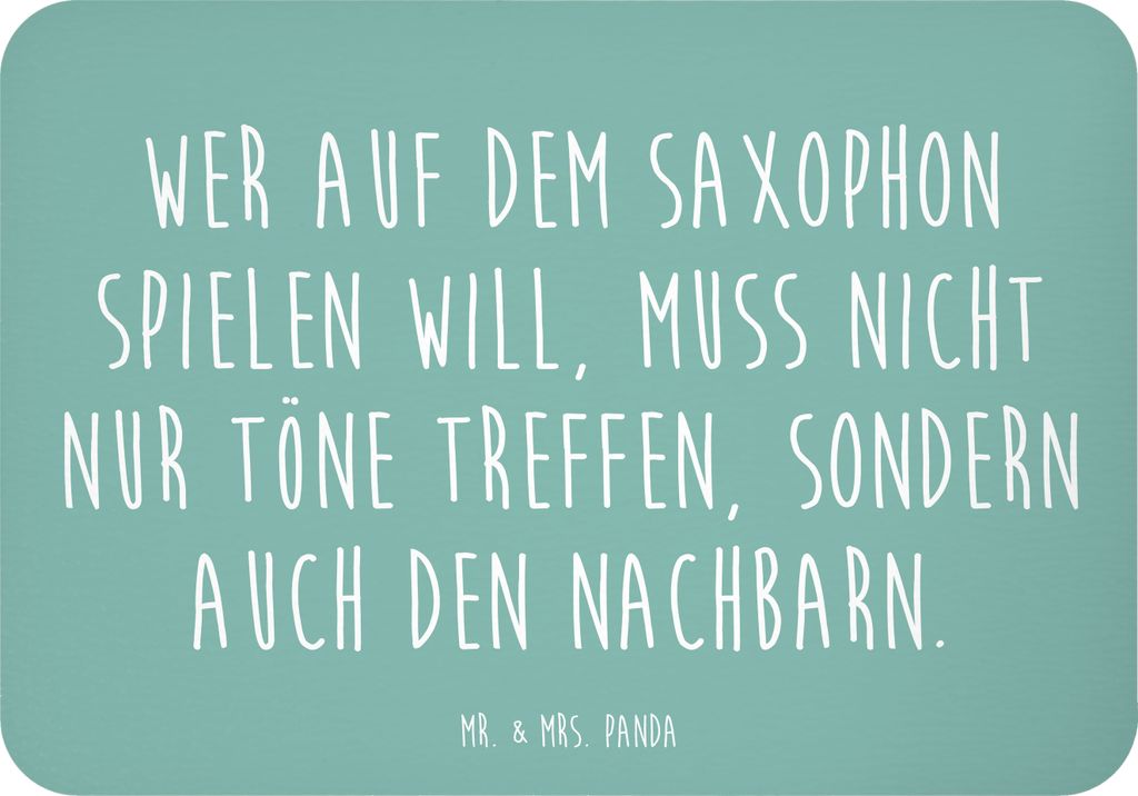 Mr. & Mrs. Panda Kühlschrankmagnet Saxophon Spieler - Meeresbrise - Geschenk, Saxophonlernen, Instrument, Lernen, haftmagnet, Musiker, Blasinstrum...