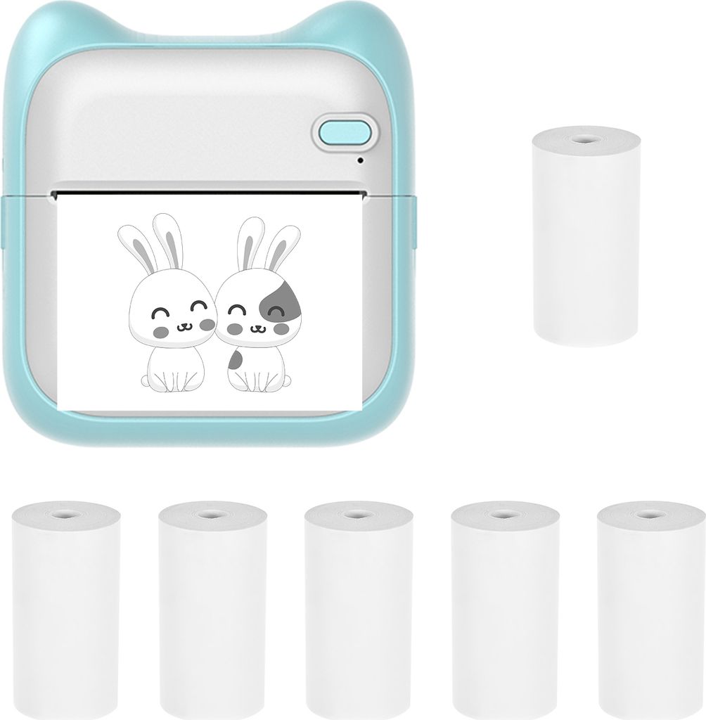 Mini-Taschen-Fotodrucker, tragbarer Thermodrucker, 203 dpi, drahtlose BT-Verbindung, fuer Bildetiketten, DIY-Handwerkslisten, Meno-Notizen, Journal...