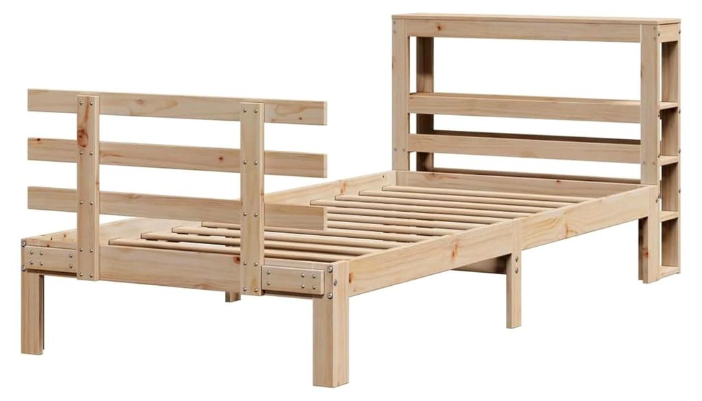 Bettgestell mit Kopfteil ohne Matratze 75x190 cm