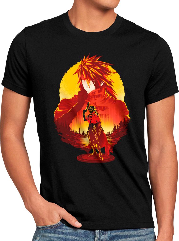 style3 Crimson Vincent Herren T-Shirt anime cloud chocobo sephiroth