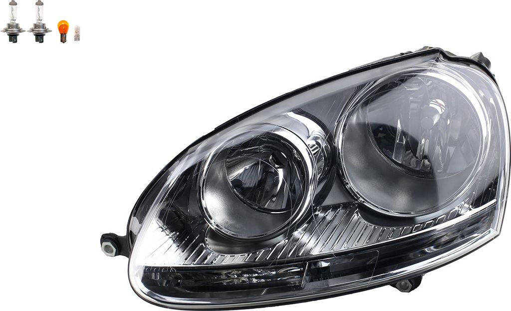Johns, Scheinwerfer Halogen passend für VW Golf V 1K 5M 10/03- 05/09 Links Leuchtmittel 1K6941005R 1K6941005P 1K6941005N 1K6941029P