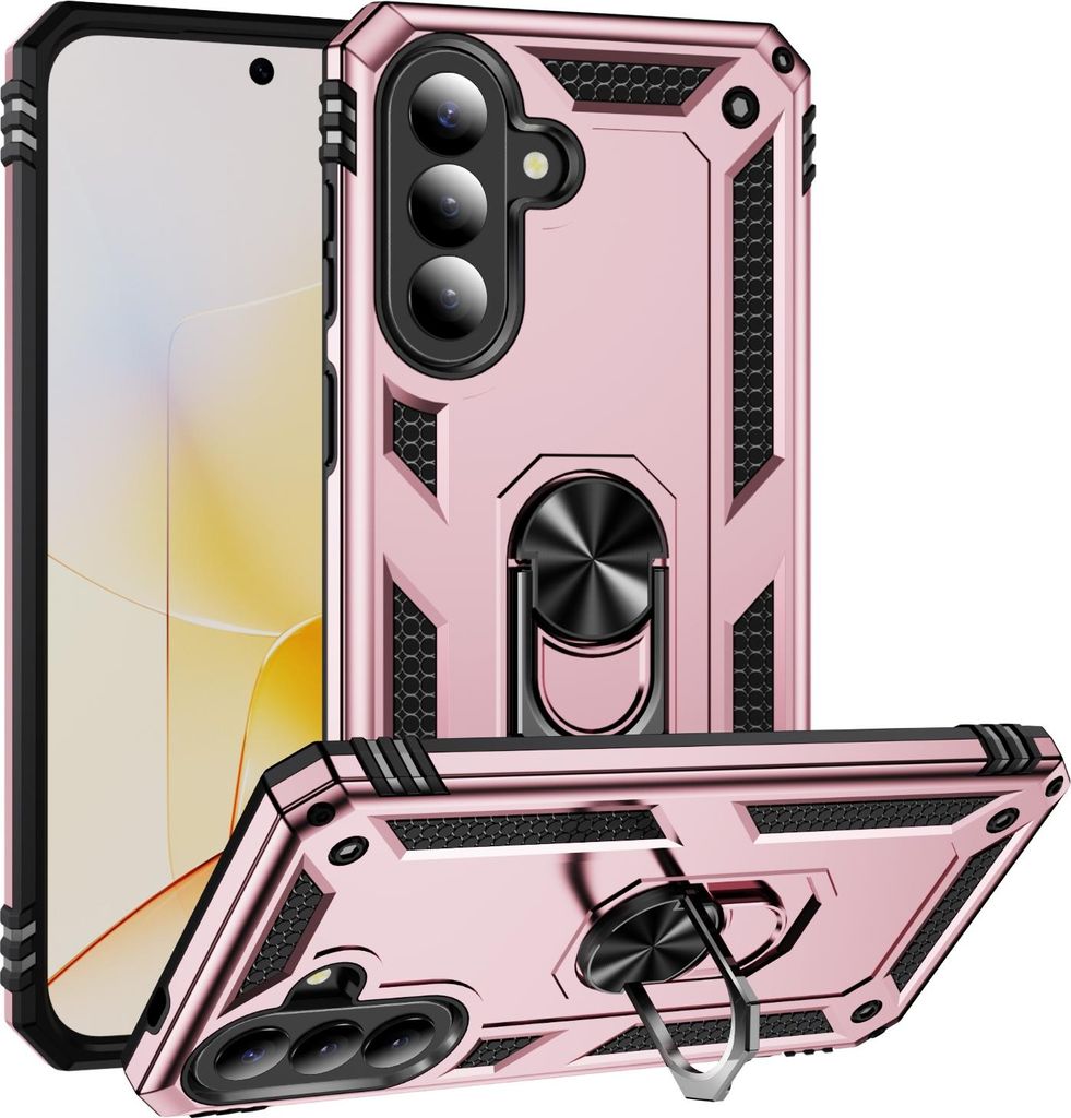 Samsung Galaxy A57 Hülle - Coverup Armor Ring Ständer Back Cover - Roségold
