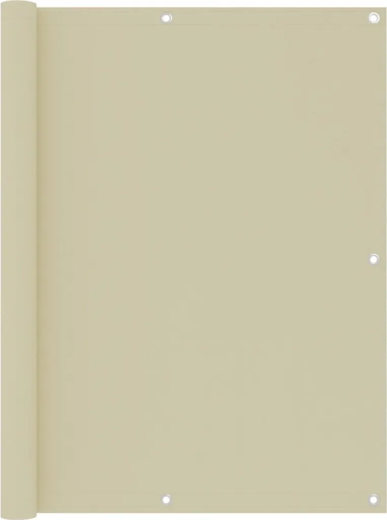 Telo Paravento Balcone 120x600 Tessuto Oxford | Alta Resistenza Crema