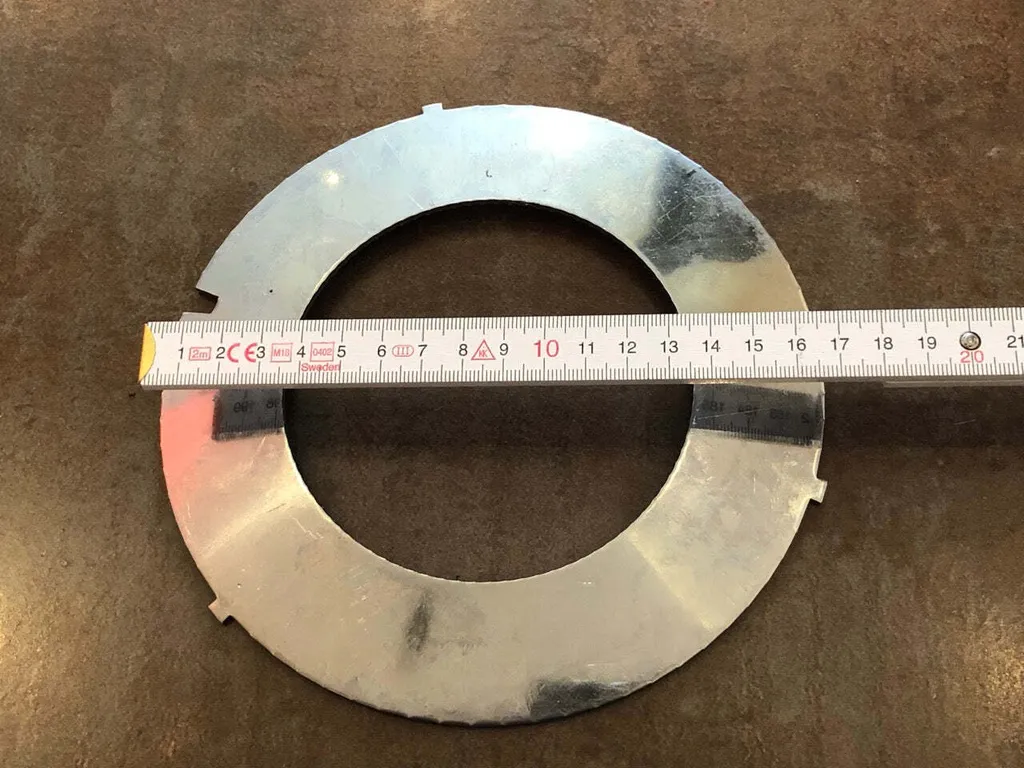 Anneau de brûleur 170 / 105 mm inférieur pour insert mazout 6 kW