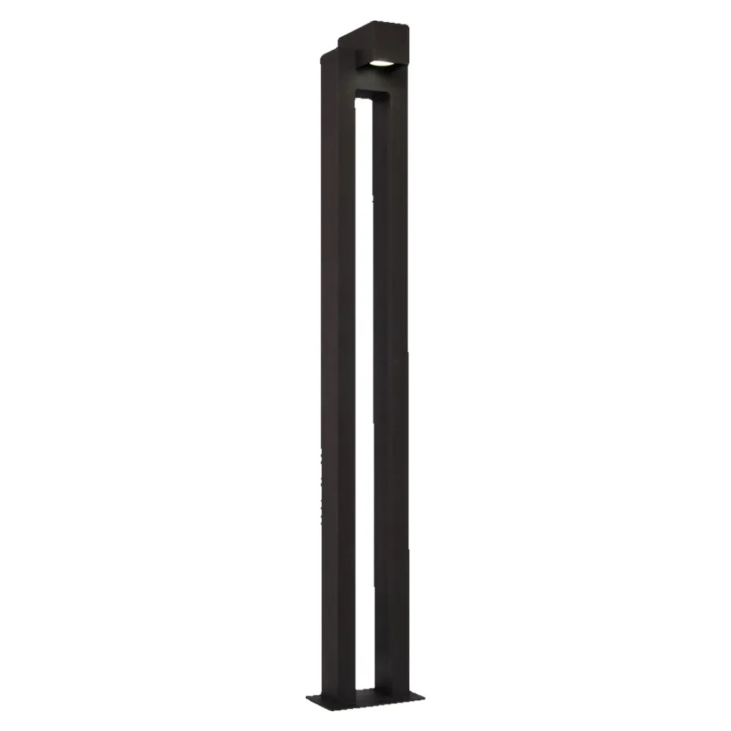 Lampe d'allée ROCS LED 3W IP44 gris foncé H1000mm pour balisage extérieur