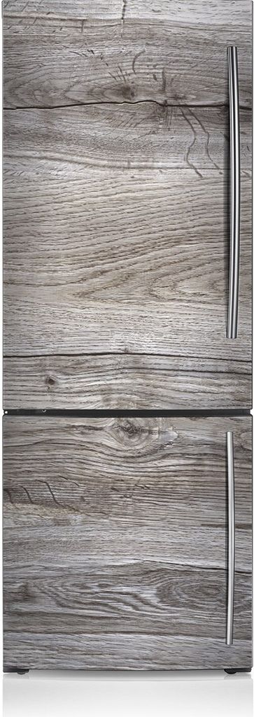 Kühlschrankmagne Kühlschrank Magnetfolie Dekoration 60x180 cm - Graues Holz.