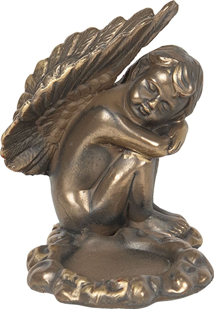 Clayre & Eef Deko Engel 11*10*11 cm Kunststoff Dekoratives Figur Deko Accessoires Wohnaccessoires