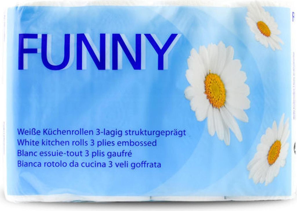 48 Küchenrollen Funny | 3-lagig | Zellstoff | 50 Blatt Produktbild 