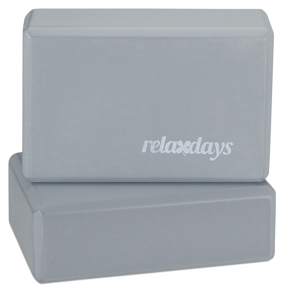 Set di 2 blocchi yoga Relaxdays in schiuma rigida per Immagine del prodotto 