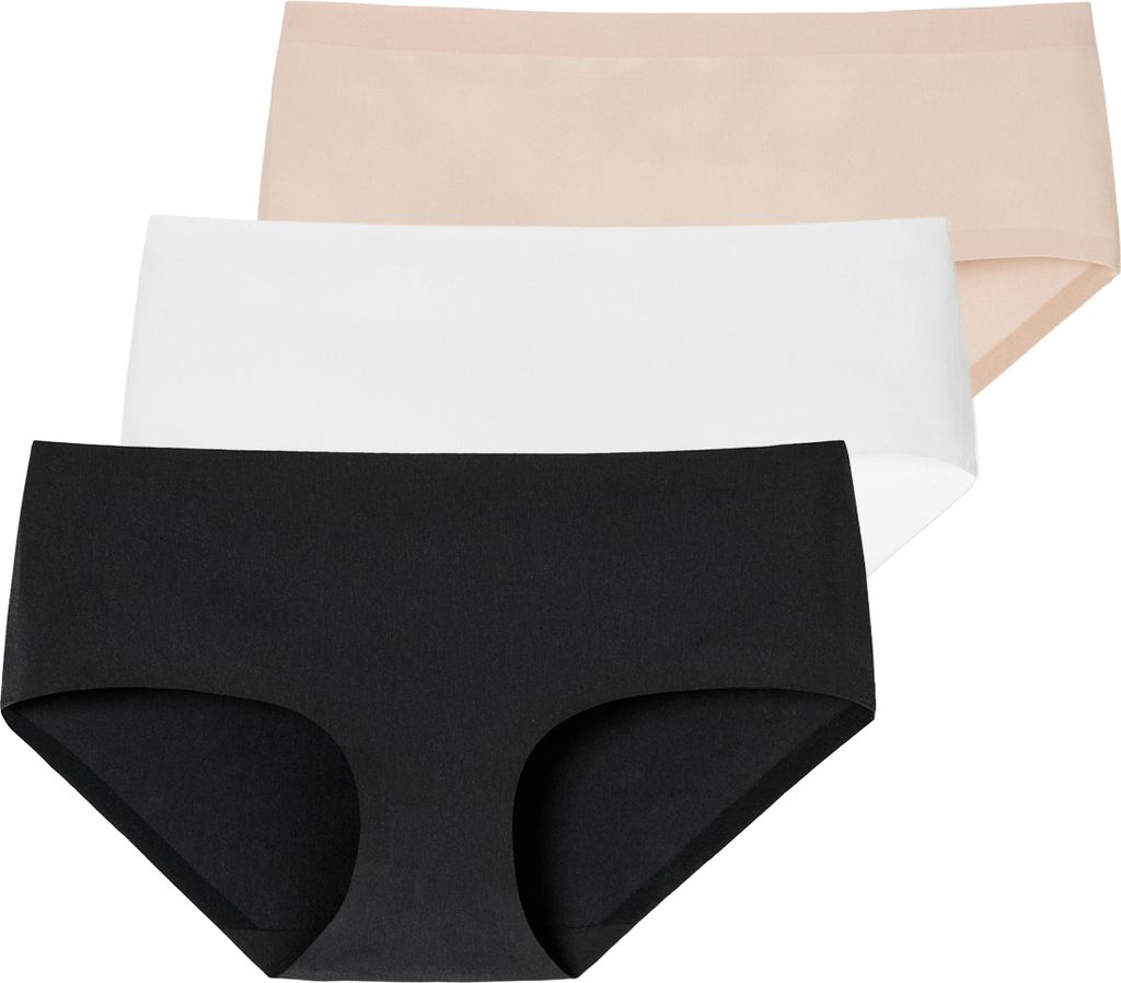 Schiesser 3er Pack Invisible Baumwolle Panty Aus softem, natürlichem Material mit hohem Baumwoll-Anteil, Komplett nahtlos verarbeitet, dadurch uns...