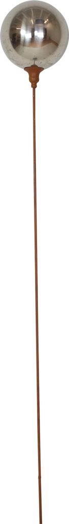 Gartenstecker Kugel Metall Rost Design 118cm – Gartendeko