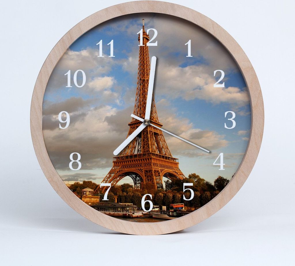 Holzuhr 30fi cm wanduhr - Paris Stadt Produktbild 