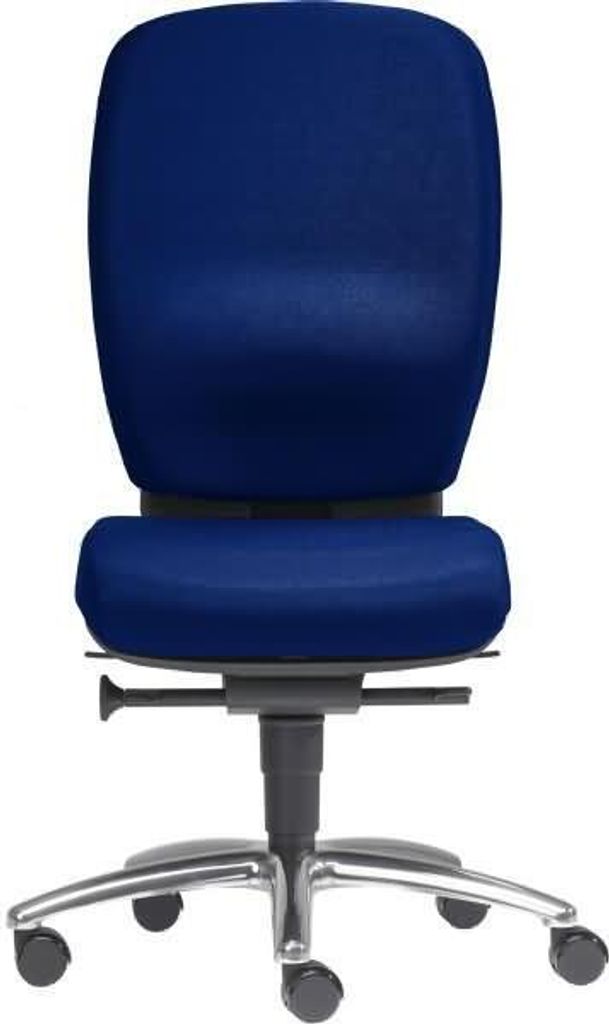 Büro-Drehstuhl Lady Comfort ohne Armlehnen Alu-Fußkreuz dunkelblau