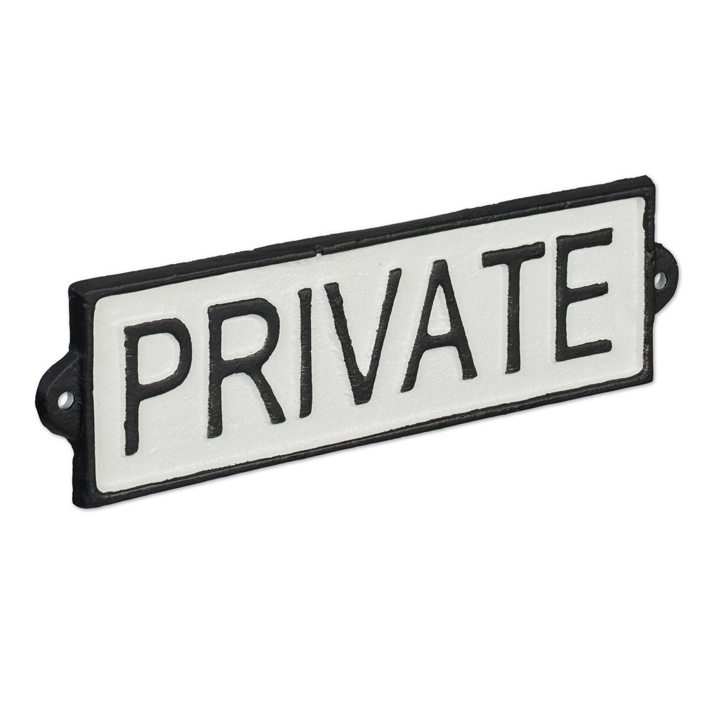 relaxdays Privat Schild Private