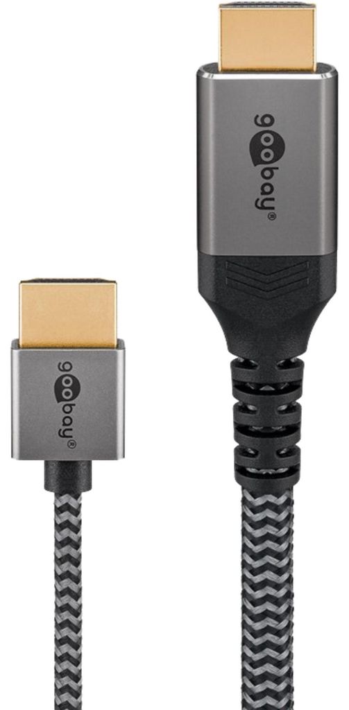 goobay Plus Slim High-Speed-HDMI-Kabel mit Ethernet, 4K @ 60Hz, (2