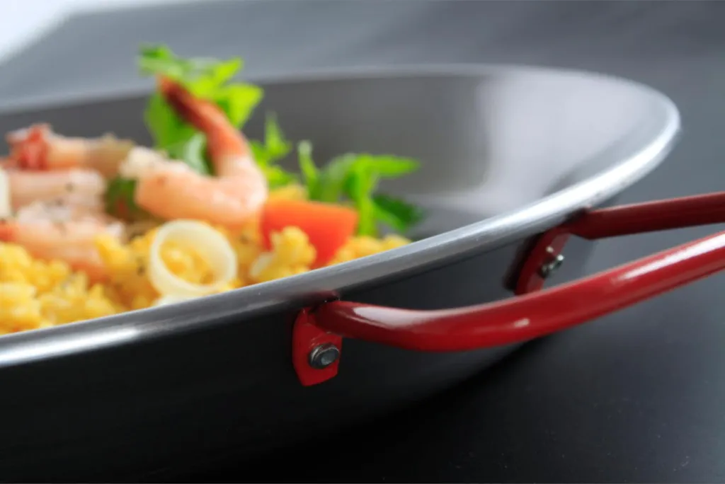 Poêle à paella Hendi 34 cm anti-déformation pour cuisson homogène - 3