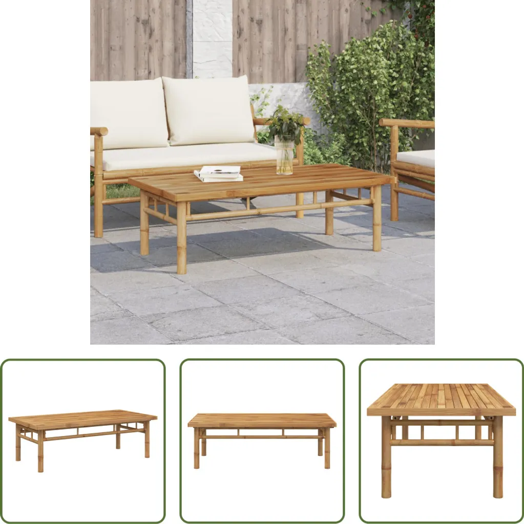 Tavolino da Salotto Moderno 110x55x35 cm Bambù | The Living Store