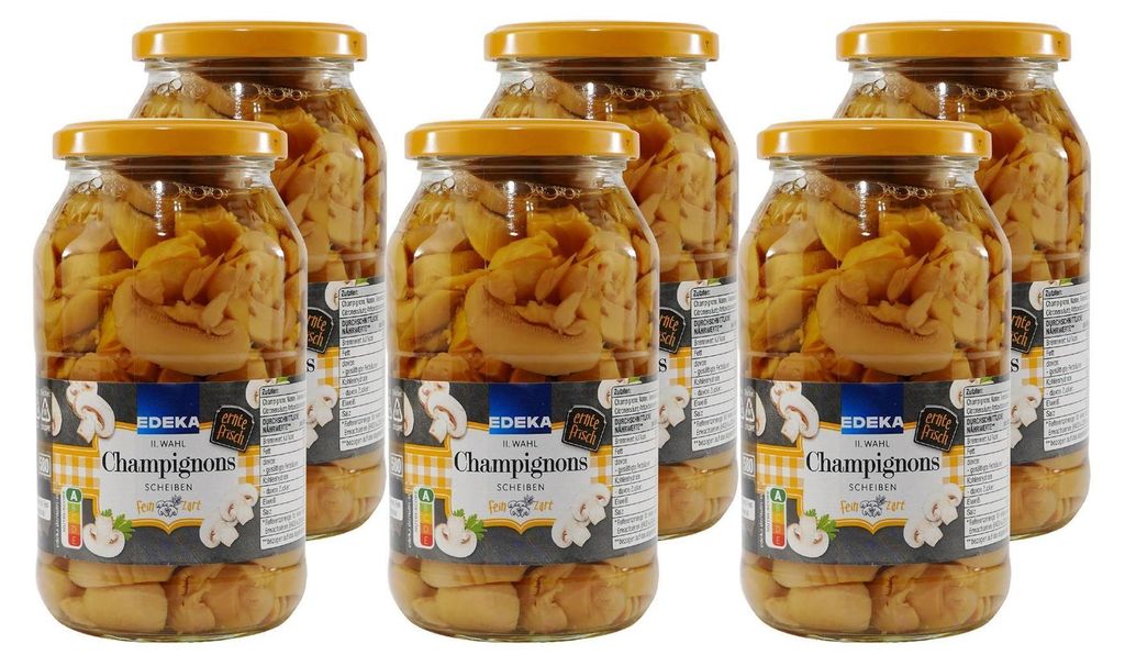 Edeka Champignons Scheiben II. Wahl (6 x 530g) Produktbild 