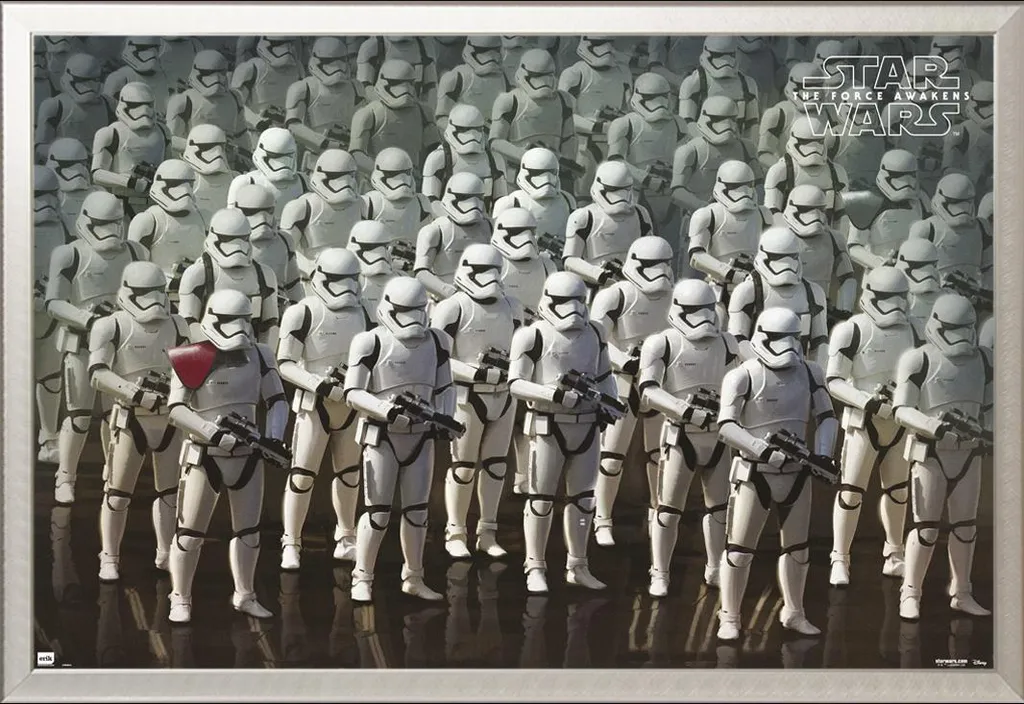 Poster Star Wars EP7 Stormtroopers avec cadre alu Shinsuke 61x91,5 cm