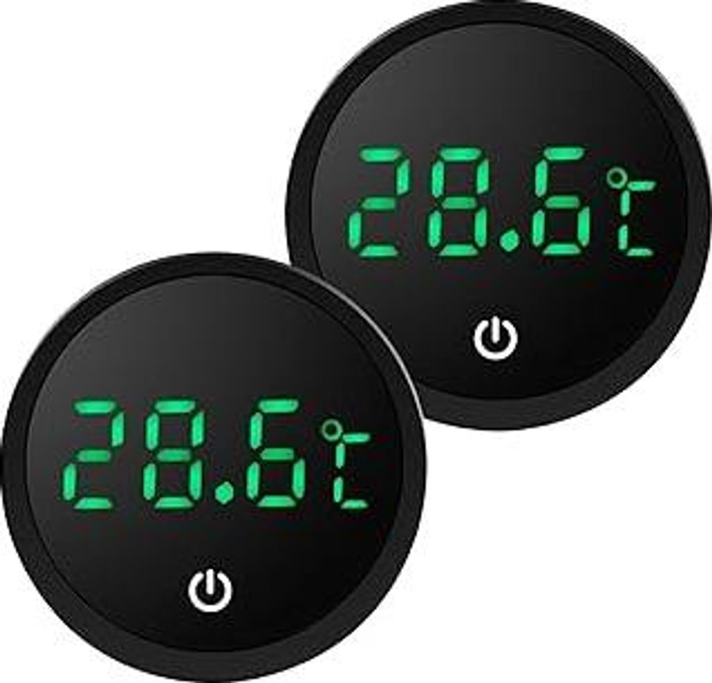 EEEKit Aquarienthermometer, 2er Set Kleben-on Aquarium Thermometer, Digitales Fisch Tank Thermometer für Wasser und Terrarien