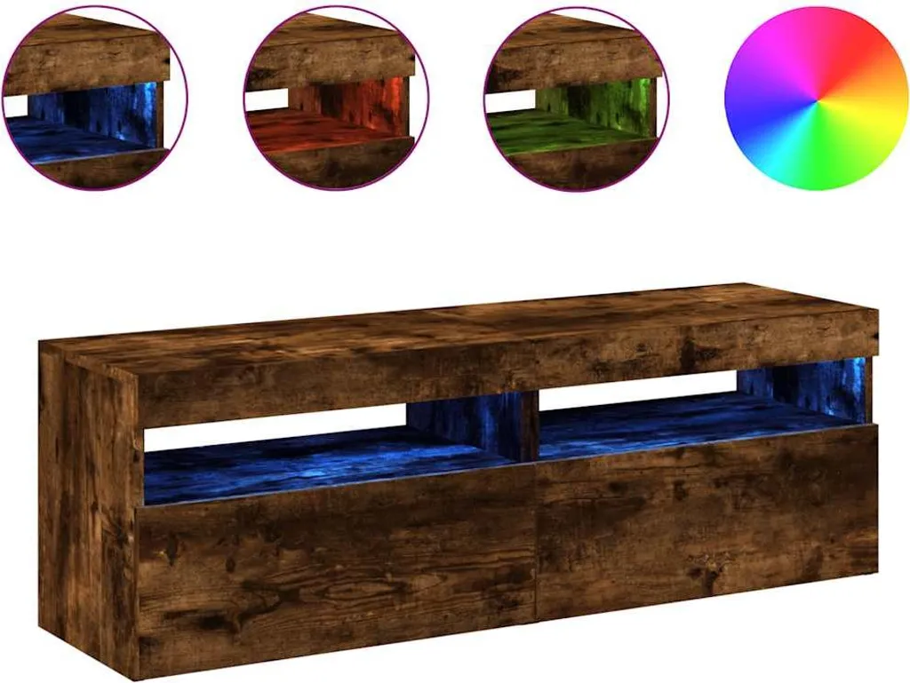 Mobili Porta TV Sospesi Rovere Fumé 60cm con LED | Eleganza Minimal