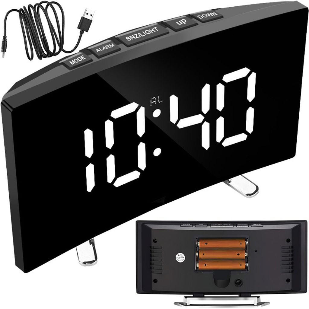 Wecker Digitalen Temperatur Uhr Led-anzeige Spiegel Uhren