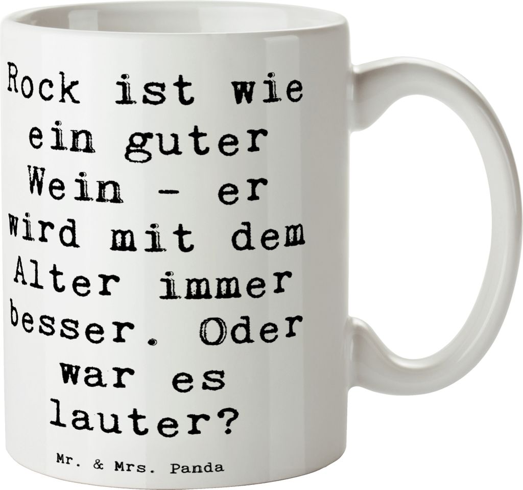 Mr. & Mrs. Panda Becher Spruch Rock Wein - Weiß - Geschenk, haferl, Rockmusik, Teebecher, kreative Designs, Kaffeebecher, Freiheit, Kaffeetasse, L...