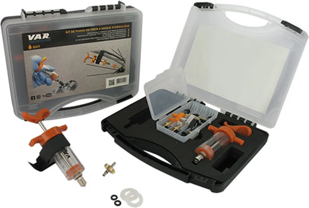 VAR FR-31100 Set di Spurgo DOT Professionale per Freni a Disco Bici
