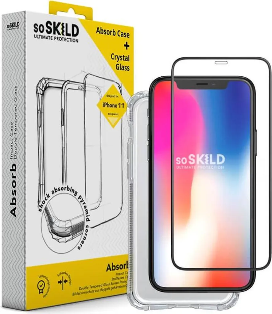 Coque iPhone 11 Pro Max SOSKILD Absorb 2.0 Impact Case avec Verre Trempé