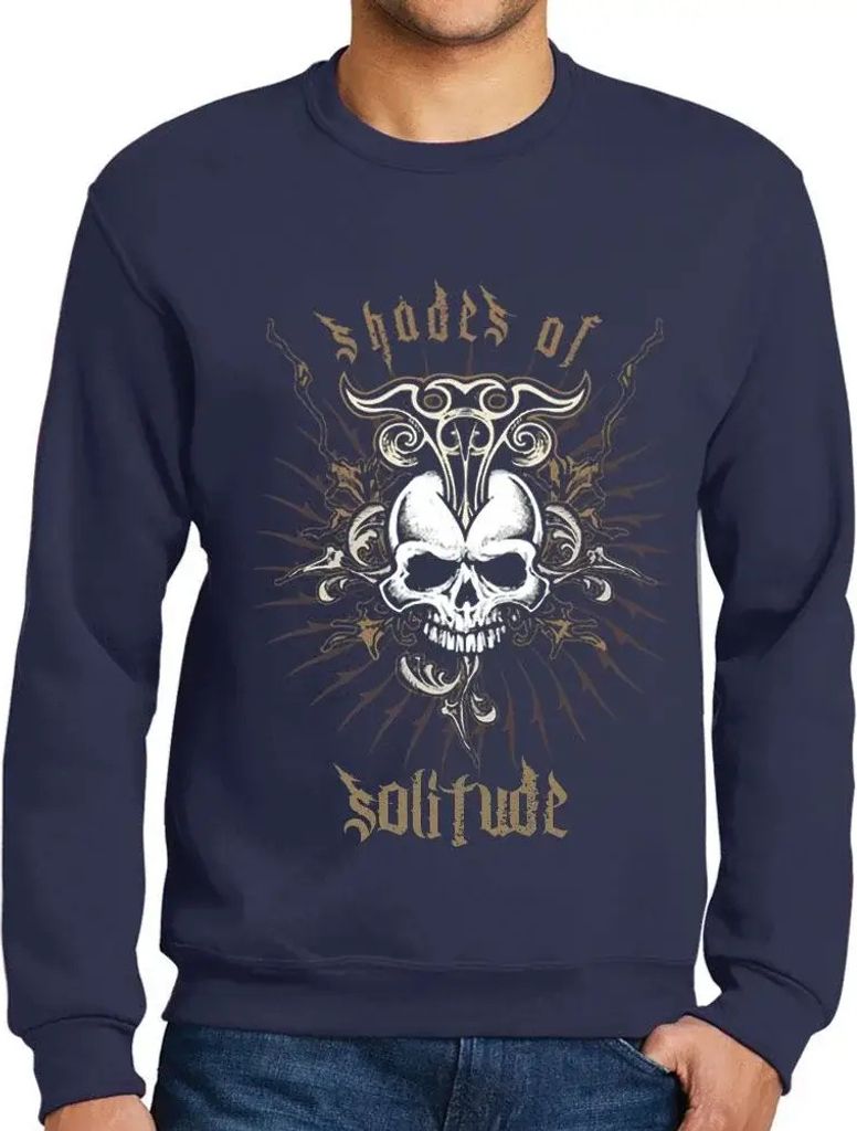 Herren Grafik Sweatshirt mit Aufdruck Schattierungen der Einsamkeit – Shades Of Solitude – Öko-Verantwortlich Vintage Jahrgang Langarmshirt Pu...
