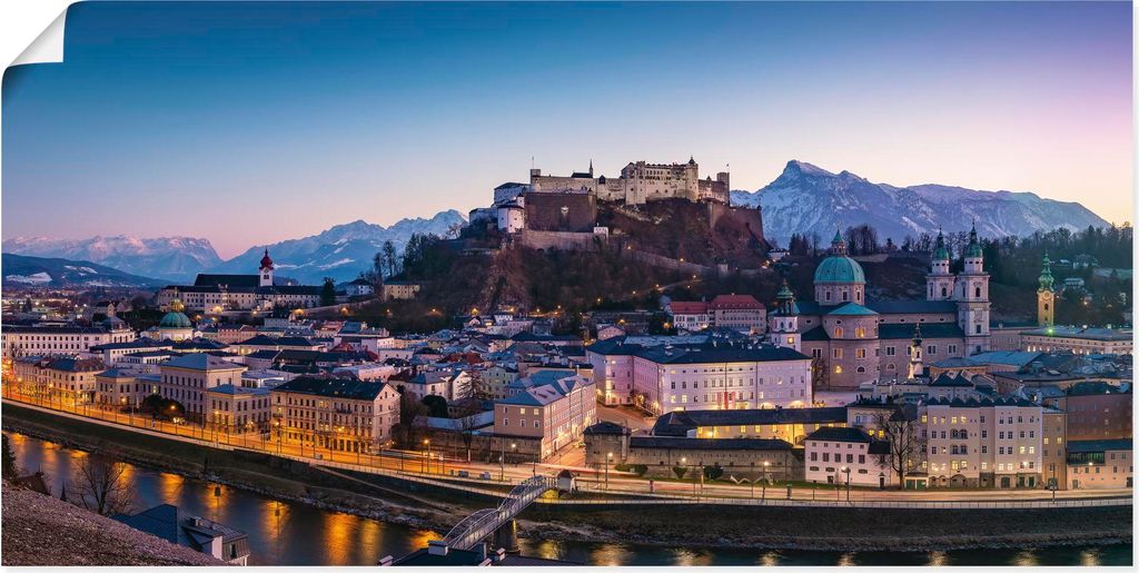 ARTland Poster Salzburg Panorama Größe: 150x75 cm