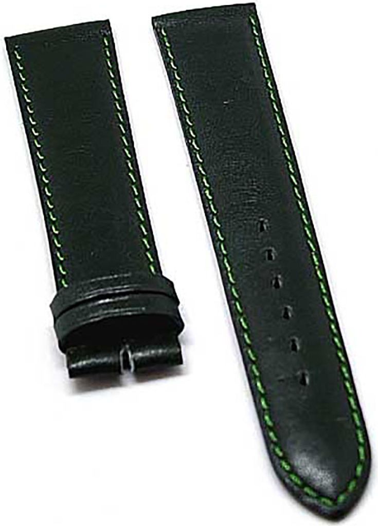 Uhrenarmband FORTIS Leder grün Ton in Ton 18mm NEU Produktbild 