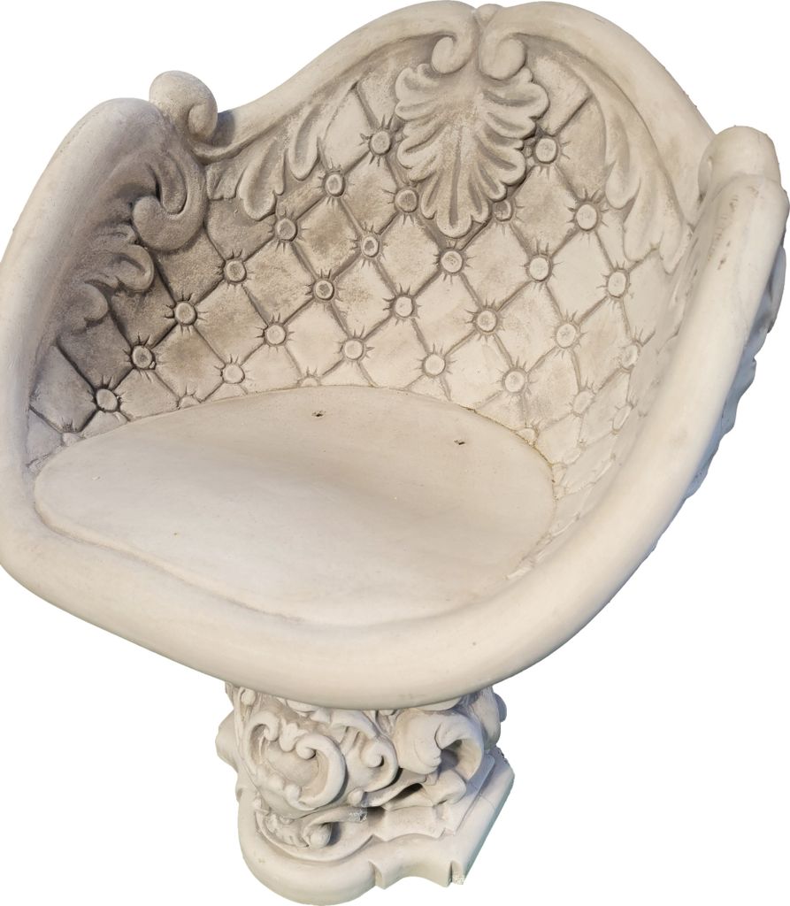 Stein Sessel aus Steinguss für ihren Garten Vorgarten oder Innenbereich Frostfest Witterungsbeständig und Neu 77cm H, ST-351