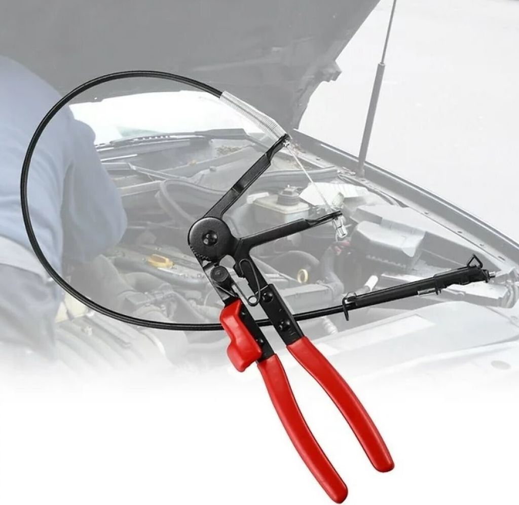 Flexible Schlauchklemmzange mit Bowdenzug und Arretierung | Schlauchklemmen Zange | Auto Schlauchschellenzange | Klemmzange | Autoreparaturwerkzeug...