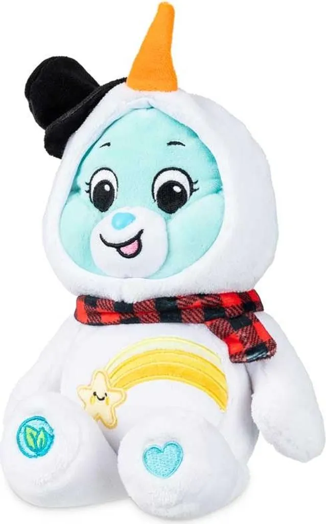 Doudou Care Bears Noël Wish Bear Peluche Bonhomme de neige de 22cm