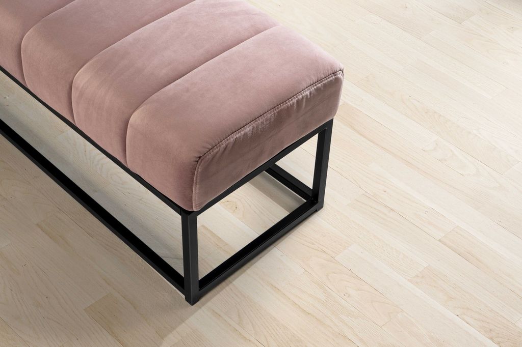 Lavica velvet ružová 108x40x40 cm lavica do predsiene Obrázok produktu 4