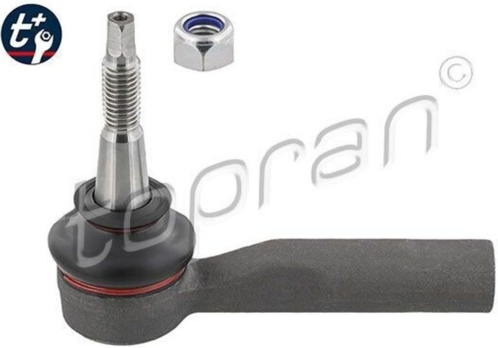Spurstangenkopf 116mm, M12x1,75 Außengewinde, M16x1,5 Innengewinde, für Vorderachse links/rechts, mit Mutter