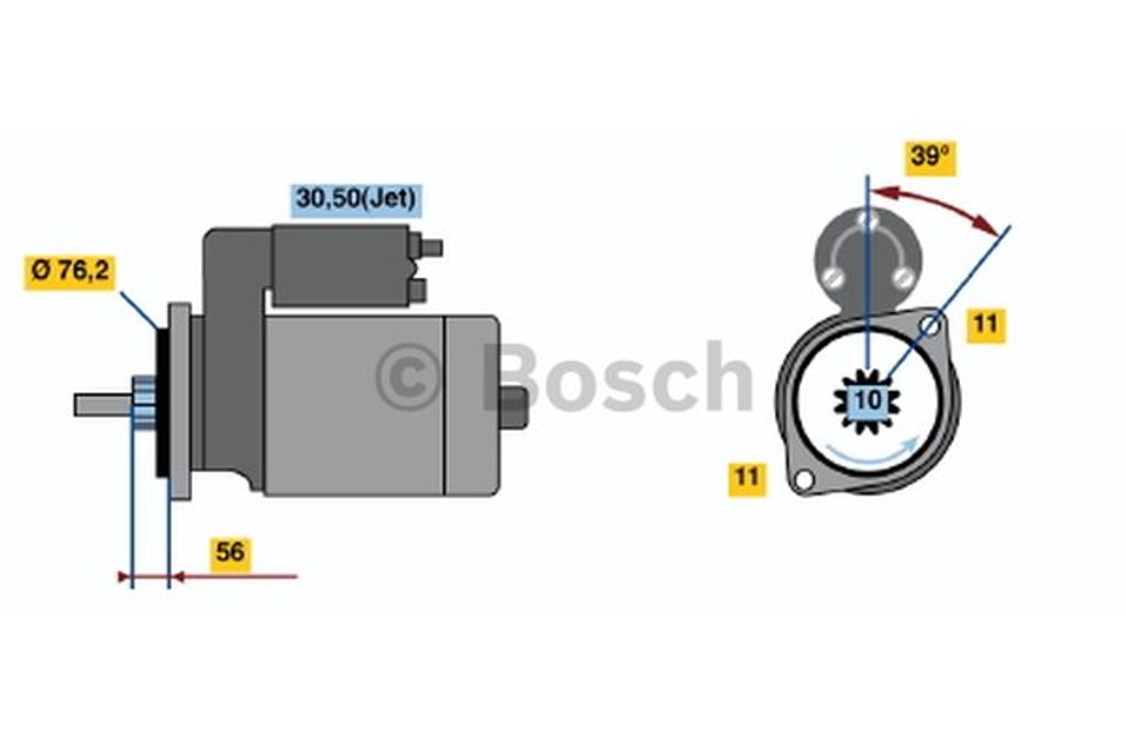 BOSCH 0 986 016 700 Starter Anlasser 1,7kW für VW GOLF III (1H1) 12V