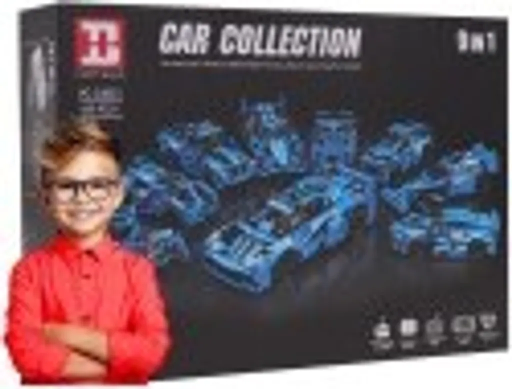 Kit de construction 638 pièces contre l'ennui avec véhicules bleus Pilot