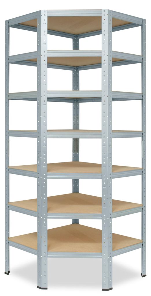 shelfplaza HOME 230x60x30 cm Eckregal in verzinkt mit 7 Produktbild 