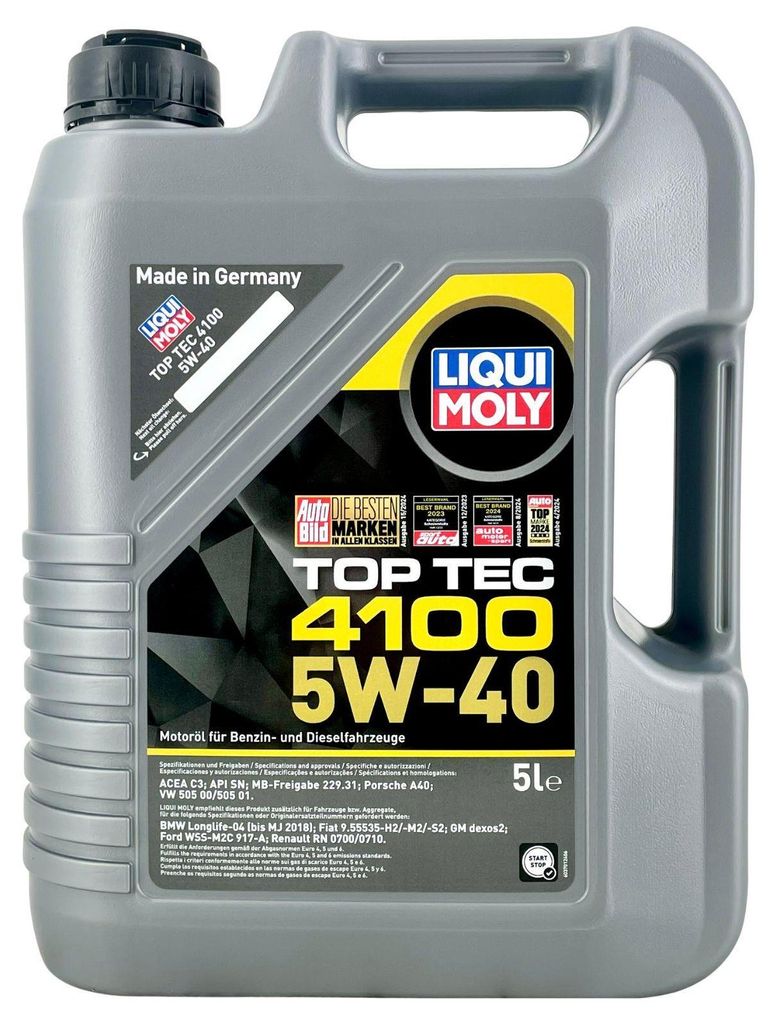 LIQUI MOLY Top Tec 4100 für 5W-40 5 Liter Motoröl Motorenöl Produktbild 