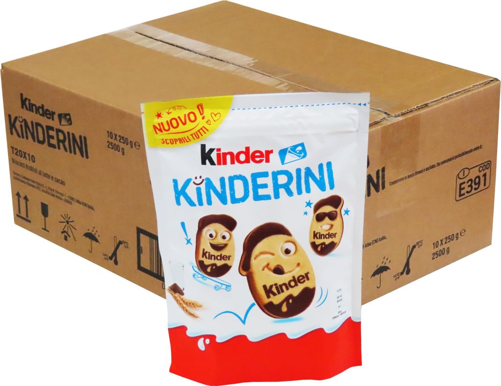 Kinder Kinderini Kekse - Vorratspack mit 10 Packungen zu je 250g