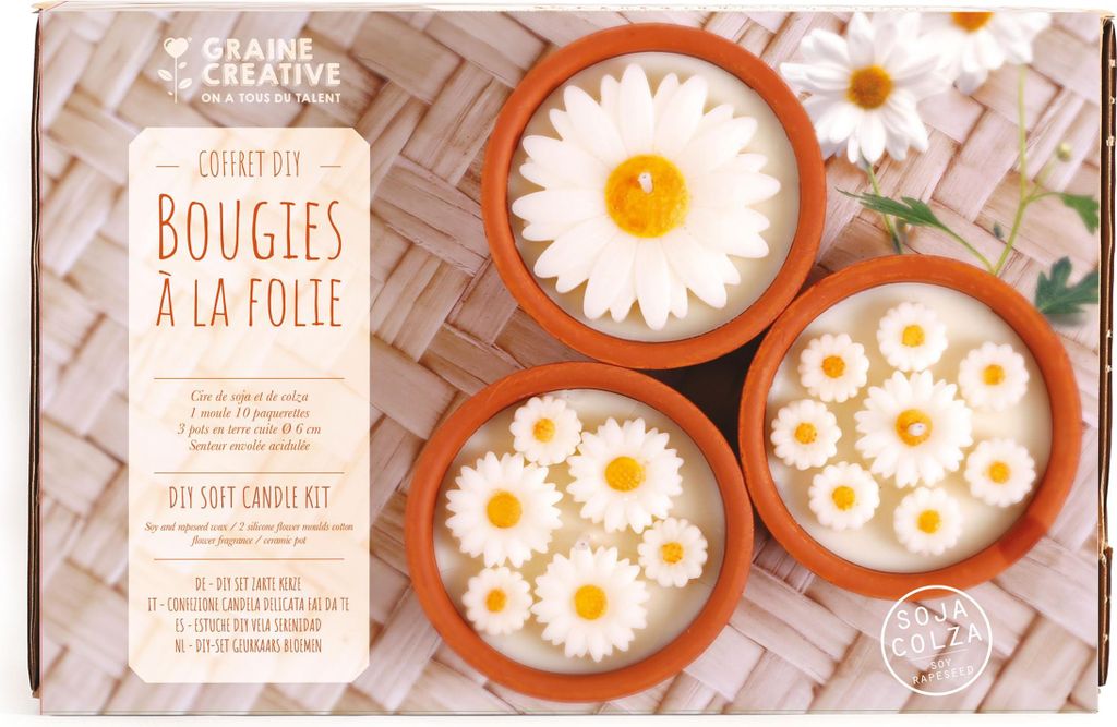 Graine Creative Kerzen selber machen DIY Set Margeriten Terrakotta Töpfe